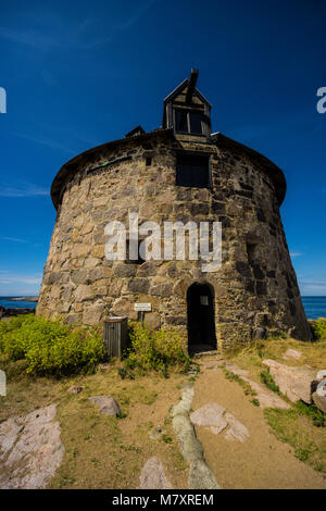 Christiansø ist eine kleine Insel östlich von Bornholm in der Ostsee und den östlichsten Punkt in Dänemark. Hat ein marinestützpunkt seit Jahrhunderten. Stockfoto