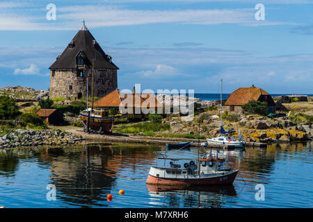 Christiansø ist eine kleine Insel östlich von Bornholm in der Ostsee und den östlichsten Punkt in Dänemark. Hat ein marinestützpunkt seit Jahrhunderten. Stockfoto