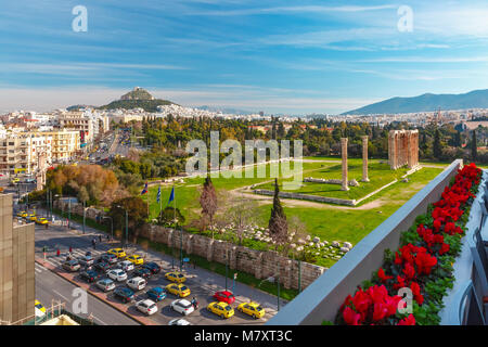 Antenne Stadtblick in Athen, Griechenland Stockfoto
