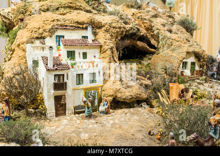 Portal de Belén de Cantalejo (Segovia-Espa ña) Stockfoto