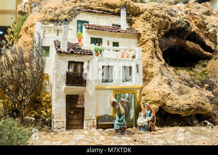 Portal de Belén de Cantalejo (Segovia-Espa ña) Stockfoto