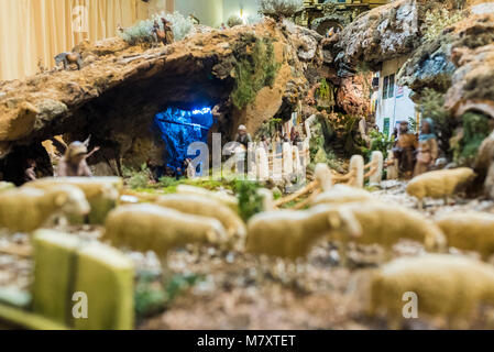 Portal de Belén de Cantalejo (Segovia-Espa ña) Stockfoto