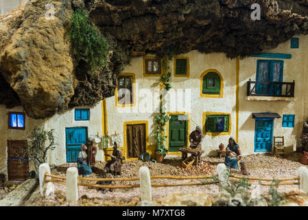 Portal de Belén de Cantalejo (Segovia-Espa ña) Stockfoto