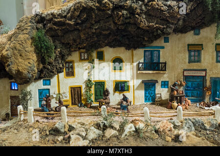 Portal de Belén de Cantalejo (Segovia-Espa ña) Stockfoto