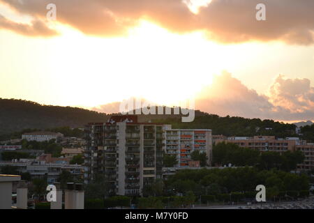 ''' Von Palma Palma Nova'' von Palma Kathedrale 'Schmerz' 'Balearen' 'Majorca'' Palma Hafen'. Stockfoto