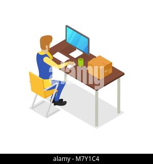 Lagerlogistik isometrische 3D-Symbol Stock Vektor