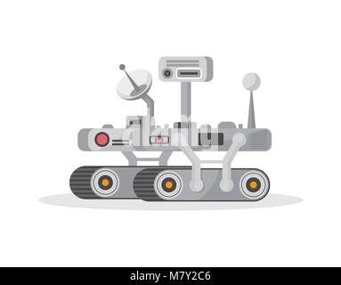 Mars Rover isoliert Vektor icon Stock Vektor