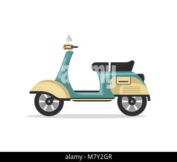 Vintage scooter isoliert Vektor icon Stock Vektor