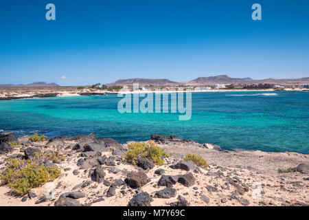 Shell Beach (Playa de la Concha) El Cotillo La Oliva Fuerteventura Kanarische Inseln Spanien Stockfoto