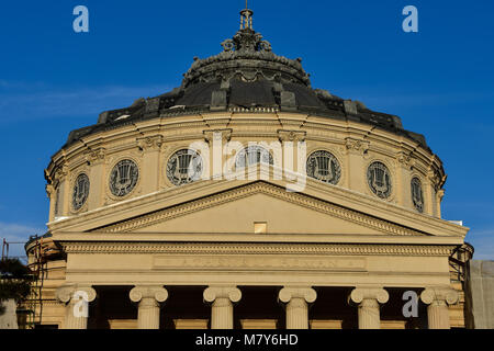 Bukarest, Rumänien. Februar 3, 2017. Rumänische Athenäum (Ateneul Roman) Stockfoto