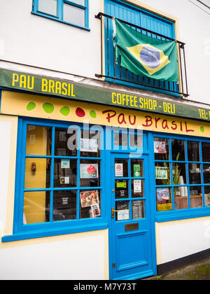 Pau Brasil, Brasilien Shop, Whitley, Reading, Berkshire, England. Stockfoto