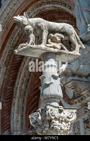 Kapitolinische Wölfin mit Romulus und Remus Stockfoto