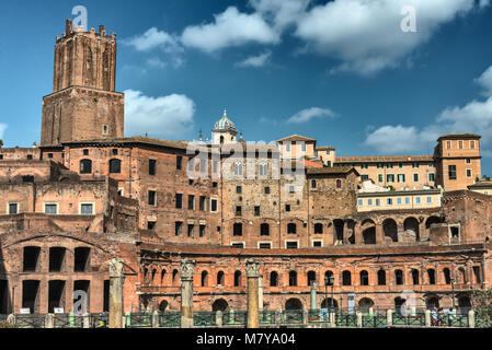 Das Trajansforum (Forum Traiani) in Rom Stockfoto