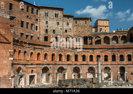 Das Trajansforum (Forum Traiani) in Rom Stockfoto