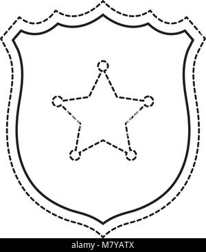 Sheriff Schild Symbol auf weißem Hintergrund, Vector Illustration Stock Vektor