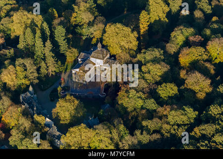 Luftbild, Eller, Eller Schloss, Eller Schloss, Schlosspark Eller, Düsseldorf, Rheinland, Nordrhein-Westfalen, Deutschland, Europa, Vögel-Augen-blick, ein Stockfoto