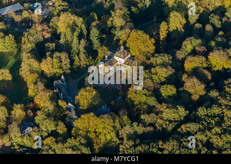 Luftbild, Eller, Eller Schloss, Eller Schloss, Schlosspark Eller, Düsseldorf, Rheinland, Nordrhein-Westfalen, Deutschland, Europa, Vögel-Augen-blick, ein Stockfoto