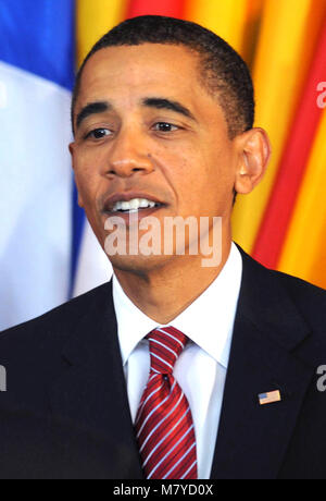 US-Präsident Barack Obama besucht ein Mittagessen während der Generalversammlung der Vereinten Nationen am UN-Sitz in New York, New York, 23. September 2009. Credit: Dennis Van Tine/MediaPunch Stockfoto