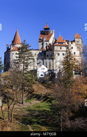 Die mittelalterliche Burg von Kleie für den Mythos von Dracula bekannt. Brasov Siebenbürgen. Rumänien Stockfoto