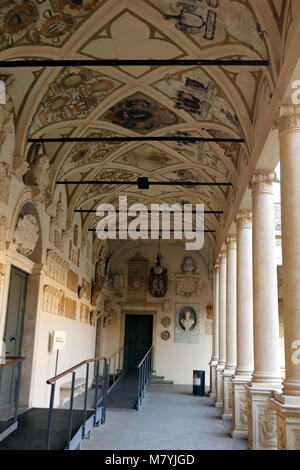 PADUA, ITALIEN - Januar 24, 2018: Palazzo Bo historische Gebäude Startseite der Universität Padua ab 1539 Stockfoto