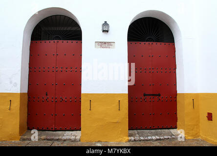 Die Zimmer des Picadores der Stierkampfarena in Sevilla Stockfoto