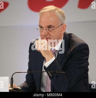 Essen, Deutschland, 13. März 2018, EON und RWE Pressekonferenz: EON CEO Johannes Teyssen. Credit: Jürgen Schwarz/Alamy leben Nachrichten Stockfoto