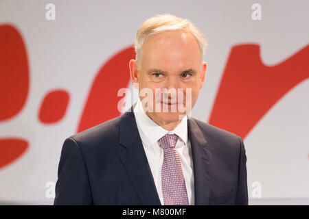 Essen, Deutschland, 13. März 2018, EON und RWE Pressekonferenz: EON CEO Johannes Teyssen. Credit: Jürgen Schwarz/Alamy leben Nachrichten Stockfoto