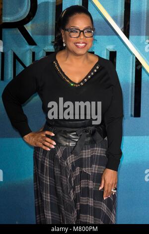 London, Großbritannien. 13 Mär, 2018. Oprah Winfrey besucht eine Falte in der Zeit europäische Premiere - London, UK (13.03.2018) | Verwendung der weltweiten Kredit: dpa Picture alliance/Alamy leben Nachrichten Stockfoto