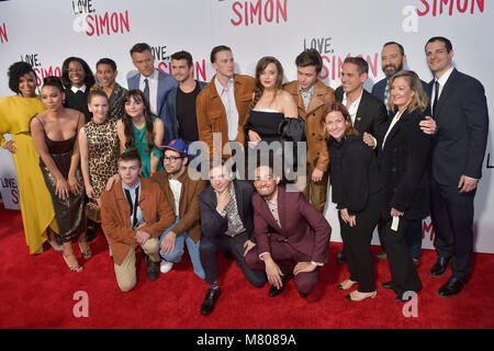 Los Angeles, Kalifornien. März 13, 2018. Cast an der 'Liebe, Simon' Special Screening am Westfield Century City am 13. März in Los Angeles, Kalifornien 2018. Credit: Geisler-Fotopress/Alamy leben Nachrichten Stockfoto