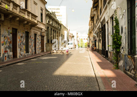 San Telmo ('Saint Pedro González Telmo") ist das älteste (Barrio) von Buenos Aires, Argentinien. Es ist eine gut erhaltene Bereich der Argentinischen Stockfoto