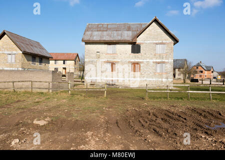 Die Copehill FIBUA Dorf Truppenübungsplatz, Kämpfe in Gebieten, Chitterne, Salisbury, Wiltshire, England, Großbritannien gebaut Stockfoto