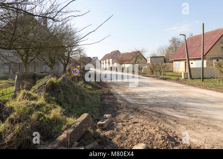 Die Copehill FIBUA Dorf Truppenübungsplatz, Kämpfe in Gebieten, Chitterne, Salisbury, Wiltshire, England, Großbritannien gebaut Stockfoto