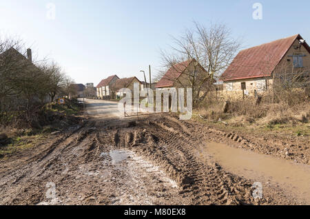 Die Copehill FIBUA Dorf Truppenübungsplatz, Kämpfe in Gebieten, Chitterne, Salisbury, Wiltshire, England, Großbritannien gebaut Stockfoto