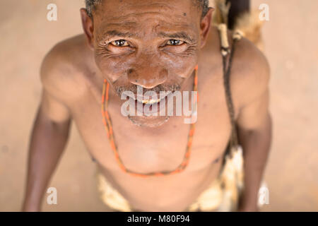 Eine Sab Buschmann in der Nähe von Ghanzi, Botswana. Stockfoto