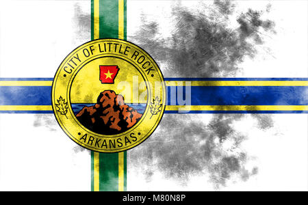 Little Rock City rauch Flagge, Arkansas State, Vereinigte Staaten von Amerika Stockfoto