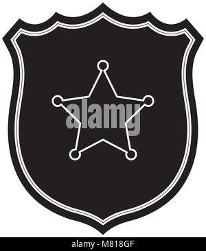 Sheriff Schild Symbol auf weißem Hintergrund, Vector Illustration Stock Vektor