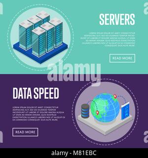 High speed Communication Service Poster Stock Vektor