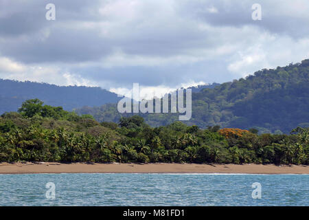 Der Strand vor der Rio Sierpe rivermouth in der Provinz Puntarenas, Costa Rica. Stockfoto