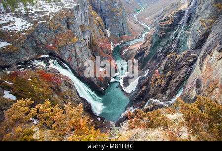 Voringsfossen Wasserfall, Norwegen. HDR Stockfoto