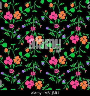 Schöne nahtlose Florale textile Muster für Design Stock Vektor