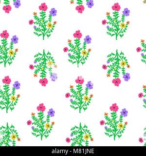 Wiederholung geblüht Hintergrund. Loopfähigen nahtlose floralen Muster Stock Vektor