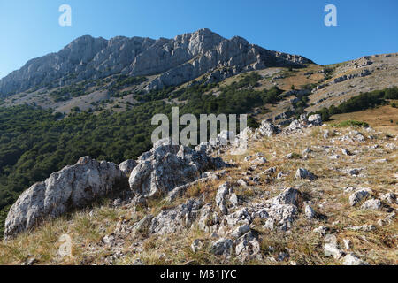 Landschaft der Krimberge in einem Sommertag Stockfoto