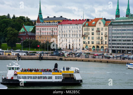 Helsinki, Finnland. August 26, 2017. Blick auf Helsinki South Harbor (Etelasatama) Stockfoto