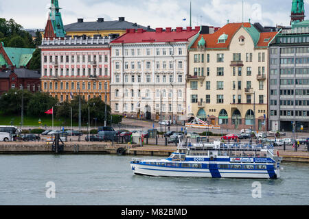 Helsinki, Finnland. August 26, 2017. Blick auf Helsinki South Harbor (Etelasatama) Stockfoto