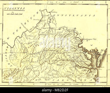 Carey's American pocket Atlas; mit zwanzig Karten... mit einer kurzen Beschreibung jedes Staates und von Louisiana - auch die Volkszählung der Einwohner der Vereinigten Staaten, für 1801 und den Exporten (14591400768) Stockfoto