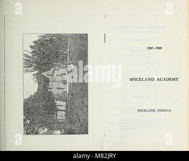 Katalog der Offiziere und Studenten der Akademie - auf Spiceland Spiceland, Ind. für das Jahr (1900) (14788989883) Stockfoto