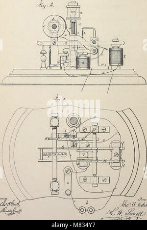 Sammlung der Vereinigten Staaten erteilten Patente Thomas A. Edison, 1869-1884 (1869) (14570112657) Stockfoto
