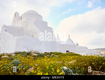 Panagia Paraportiani Kirche in Mikonos Griechenland Stockfoto