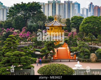 Chi Lin Nunnery und Nan Lian Garden in Kowloon Hong Kong China Stockfoto