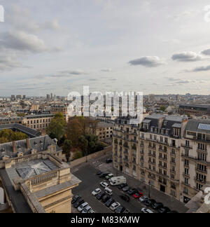Ansicht des Wohnblocks, Place du Pantheon, Paris, Frankreich Stockfoto